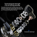 POLVCDG D6T 3.5mm Interface Double Moving Circle In Ear Wired Stereo Earphone for Xiaomi / OPPO / Huawei / Vivo,Upgraded Tuning Version(Black)