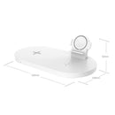 A04 3 in 1 Multi-function Qi Standard Wireless Charger for Mobile Phones & iWatch & AirPods (White)