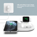 A04 3 in 1 Multi-function Qi Standard Wireless Charger for Mobile Phones & iWatch & AirPods (White)