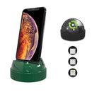 XBX-018 Multi-function 8 Pin + USB-C / Type-C + Micro USB 3 in 1 Phone Charging Holder Stand (Green)