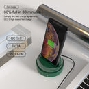 XBX-018 Multi-function 8 Pin + USB-C / Type-C + Micro USB 3 in 1 Phone Charging Holder Stand (Green)