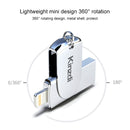 Kinzdi 256GB USB 2.0 + 8 Pin Interface Metal Twister Flash U Disk (Silver)