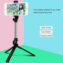 XT10 Multi-function Mobile Live Broadcast Bluetooth Self-timer Pole Tripod (White)