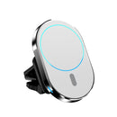 JJT-968 15W Max Output Magnetic Car Air Outlet Bracket Wireless Charger(White)