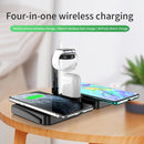 K04 4 in 1 10W Qi Standard Wireless Charger for Mobile Phones & iWatch & AirPods (White)