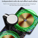 K04 4 in 1 10W Qi Standard Wireless Charger for Mobile Phones & iWatch & AirPods (White)