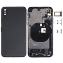 Battery Back Cover Assembly (with Side Keys & Loud Speaker & Motor & Camera Lens & Card Tray & Power Button + Volume Button + Charging Port + Signal Flex Cable & Wireless Charging Module) for iPhone XS(Black)