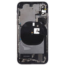 Battery Back Cover Assembly (with Side Keys & Loud Speaker & Motor & Camera Lens & Card Tray & Power Button + Volume Button + Charging Port + Signal Flex Cable & Wireless Charging Module) for iPhone XS(Black)