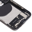 Battery Back Cover Assembly (with Side Keys & Loud Speaker & Motor & Camera Lens & Card Tray & Power Button + Volume Button + Charging Port + Signal Flex Cable & Wireless Charging Module) for iPhone XS(Black)