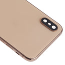 Battery Back Cover Assembly (with Side Keys & Loud Speaker & Motor & Camera Lens & Card Tray & Power Button + Volume Button + Charging Port + Signal Flex Cable & Wireless Charging Module) for iPhone XS(Gold)