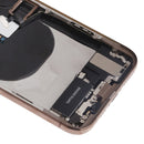 Battery Back Cover Assembly (with Side Keys & Loud Speaker & Motor & Camera Lens & Card Tray & Power Button + Volume Button + Charging Port + Signal Flex Cable & Wireless Charging Module) for iPhone XS(Gold)