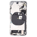 Battery Back Cover Assembly (with Side Keys & Loud Speaker & Motor & Camera Lens & Card Tray & Power Button + Volume Button + Charging Port + Signal Flex Cable & Wireless Charging Module) for iPhone XS(White)