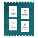 ROCK RPH0945 Adjustable 42 Degree Rotation ABS Stand Desktop Phone Tablet Holder (Black)