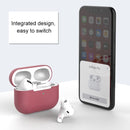 For AirPods Pro Solid Color Silicone Earphone Protective Case (Wine Red)