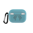For AirPods Pro Silicone Flip Cover Earphone Protective Case with Anti-drop Buckle(Green)