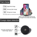 CX802 10W QI Dual-coil Wireless Fast Charging Charger, Compatible with Apple&Samsung&Huawei&for Xiaomi