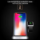 P8X QI Standard 3 in 1 Multifunctional Wireless Charger for iPhone / QI Phone & iWatch & AirPods