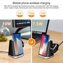 P8X QI Standard 3 in 1 Multifunctional Wireless Charger for iPhone / QI Phone & iWatch & AirPods