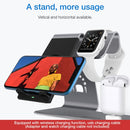 H05 QI Standard 3 in 1 Multifunctional Wireless Fast Charging Charger for Apple & iWatch & AirPods(Silver)