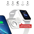 H05 QI Standard 3 in 1 Multifunctional Wireless Fast Charging Charger for Apple & iWatch & AirPods(Silver)