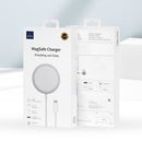 WIWU M5 15W QI Standard Magsafe Magnetic Fast Charging Wireless Charger for iPhone 12(White)