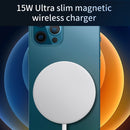 WIWU M5 15W QI Standard Magsafe Magnetic Fast Charging Wireless Charger for iPhone 12(White)
