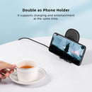 ROCK W30 15W Mobile Phone Wireless Charger Foldable Desktop Holder (Black)