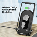 ROCK W30 15W Mobile Phone Wireless Charger Foldable Desktop Holder (Black)