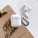 For AirPods 1 / 2 High Transparent TPU Earphone Protective Case with Hook(Transparent)