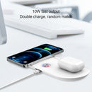 WK WP-U90 10W x2 Two-seater Wireless Charger (White)