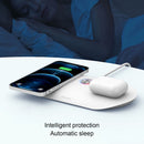 WK WP-U90 10W x2 Two-seater Wireless Charger (White)