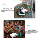 WLX-T9+ 40W 6 In 1 Multi-function Mini Smart Digital Display USB Charger(White)