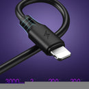 WK WDC-092 2m 2.4A Max Output Full Speed Pro Series USB to 8 Pin Data Sync Charging Cable (Black)