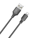 WK WDC-092 3m 2.4A Max Output Full Speed Pro Series USB to 8 Pin Data Sync Charging Cable (Black)