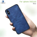 For iPhone X / XS PINWUYO Anti-wrestling Waterproof Full Coverage PC Case(Blue)