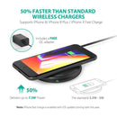 ANKER RAVPOWER RP-PC034 7.5W QI Fast Wireless Charger + QC 3.0 Adapter(Black)