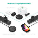 ANKER RAVPOWER RP-PC034 7.5W QI Fast Wireless Charger + QC 3.0 Adapter(Black)