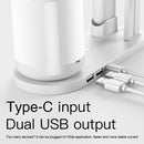 WS6 10W 2 USB Ports + USB-C / Type-C Port Multi-function Desk Lamp + Qi Wireless Charging Charger (Black)
