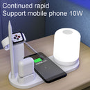 WS6 10W 2 USB Ports + USB-C / Type-C Port Multi-function Desk Lamp + Qi Wireless Charging Charger (White)