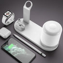 WS6 10W 2 USB Ports + USB-C / Type-C Port Multi-function Desk Lamp + Qi Wireless Charging Charger (White)