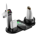 WS7 10W 2 USB Ports + USB-C / Type-C Port Multi-function Desk Lamp + Qi Wireless Charging Charger (Black)