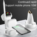 WS7 10W 2 USB Ports + USB-C / Type-C Port Multi-function Desk Lamp + Qi Wireless Charging Charger (Black)