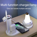 WS7 10W 2 USB Ports + USB-C / Type-C Port Multi-function Desk Lamp + Qi Wireless Charging Charger (White)