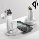 WS7 10W 2 USB Ports + USB-C / Type-C Port Multi-function Desk Lamp + Qi Wireless Charging Charger (White)
