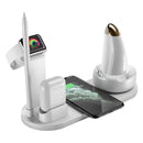 WS7 10W 2 USB Ports + USB-C / Type-C Port Multi-function Desk Lamp + Qi Wireless Charging Charger (White)