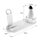 WS7 10W 2 USB Ports + USB-C / Type-C Port Multi-function Desk Lamp + Qi Wireless Charging Charger (White)