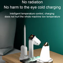 WS7 10W 2 USB Ports + USB-C / Type-C Port Multi-function Desk Lamp + Qi Wireless Charging Charger (White)