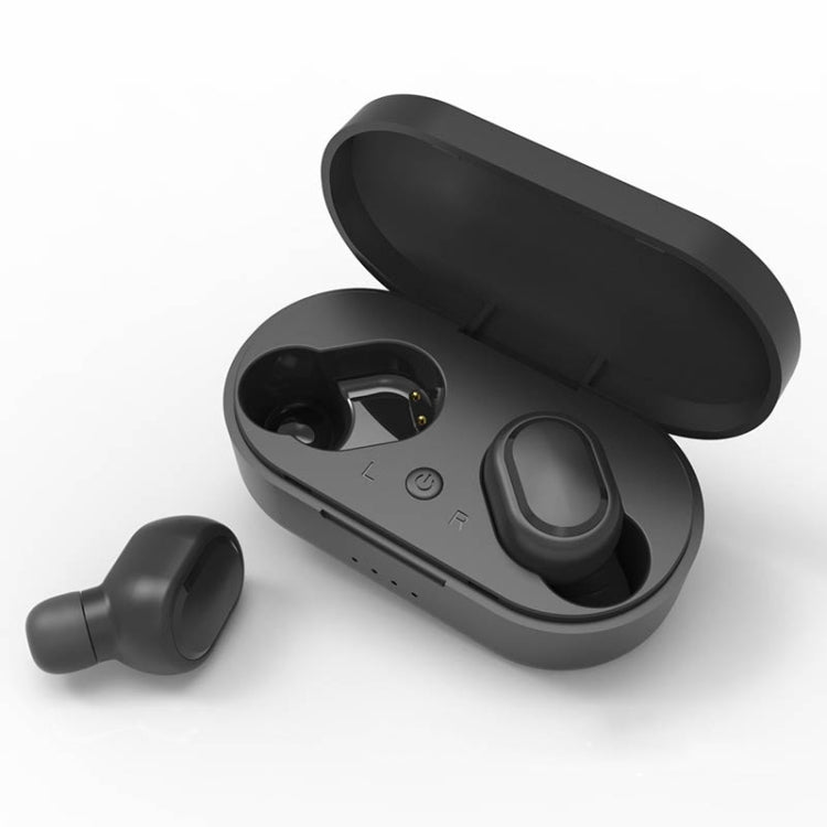 TWS-M1 TWS Bluetooth Earphone with Magnetic Charging Box, Support Memory Connection & Call & Battery Display Function(Black)