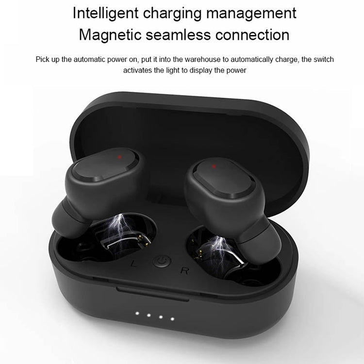 TWS-M1 TWS Bluetooth Earphone with Magnetic Charging Box, Support Memory Connection & Call & Battery Display Function(Pink)