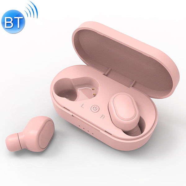 TWS-M1 TWS Bluetooth Earphone with Magnetic Charging Box, Support Memory Connection & Call & Battery Display Function(Pink)
